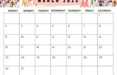 March 2025 Calendar (52 Free Pdf Printables) throughout Free March 2025 Printable Calendar  | CalendarCrazePrint.Com