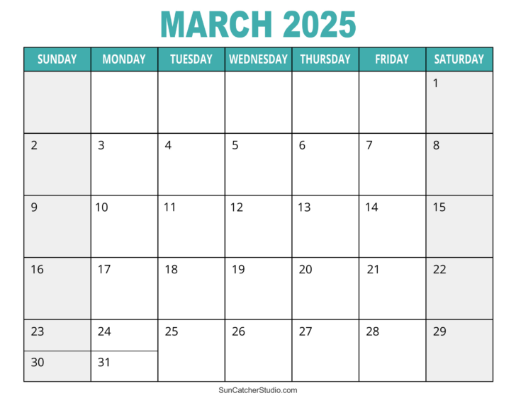 Printable Calendar by Month 2025 | Calendars 2025