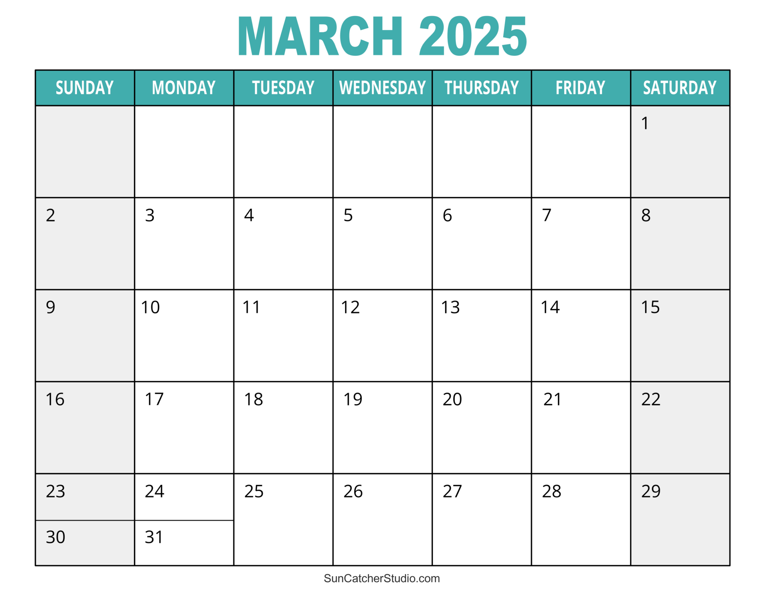 March 2025 Calendar (Free Printable) – Diy Projects, Patterns throughout Printable Calendar By Month 2025 | CalendarCrazePrint.Com