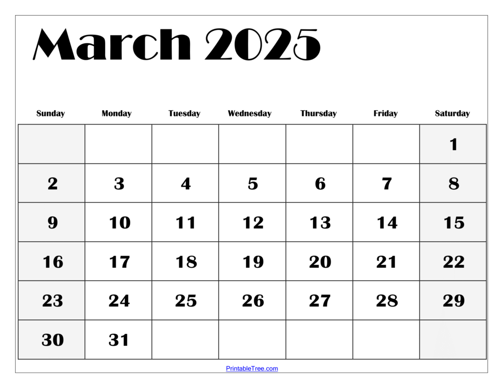 March 2025 Calendar Printable Pdf Template With Holidays Intended For  Calendars 2025 | CalendarCrazePrint.Com