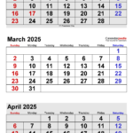 March 2025 Calendar | Templates For Word, Excel And Pdf Pertaining To Feb March April 2025 Calendar Printable  | CalendarCrazePrint.Com