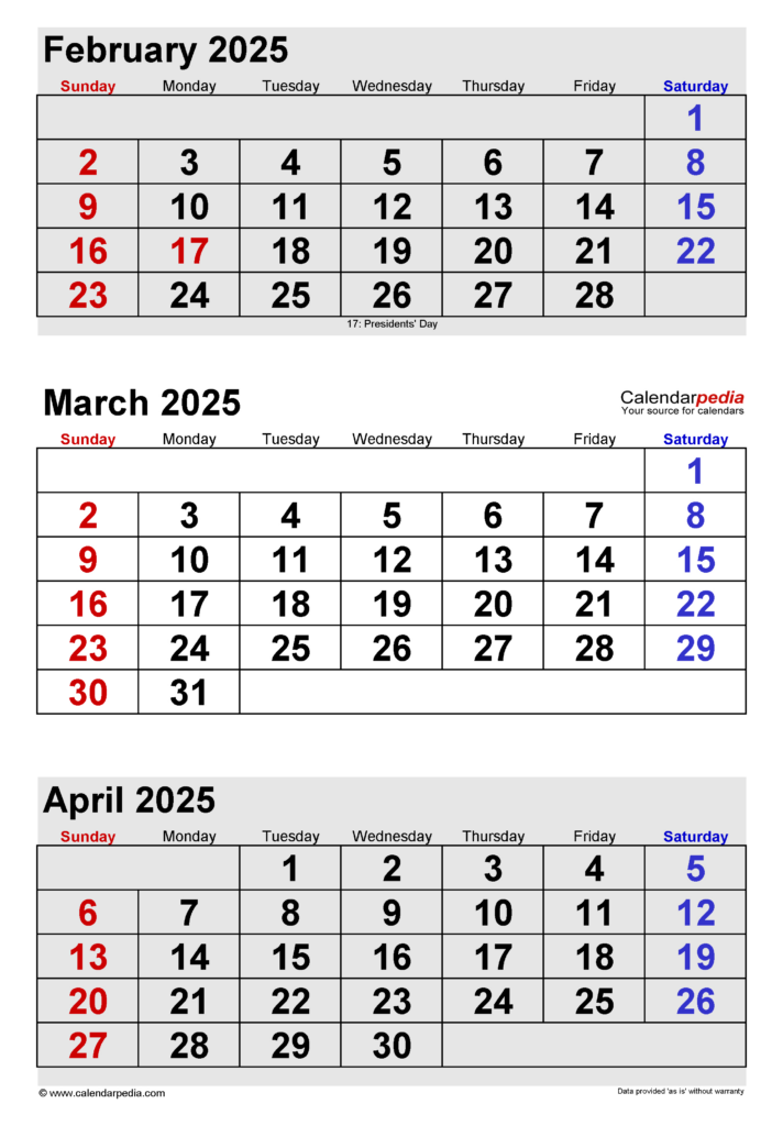 March 2025 Calendar | Templates For Word, Excel And Pdf Pertaining To Feb March April 2025 Calendar Printable  | CalendarCrazePrint.Com