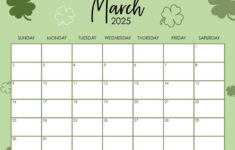 March 2025 Calendars – 107 Free Printables | Printabulls for March 2025 Free Printable Calendar  | CalendarCrazePrint.Com