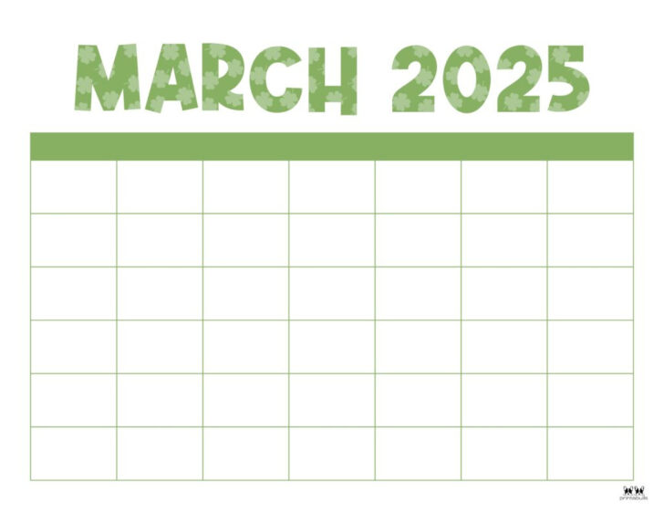 Blank March 2025 Calendar Printable | Calendars 2025