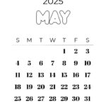 May 2025 Calendar   20 Cute & Free Printables | Saturdaygift For Cute May 2025 Calendar Printable | CalendarCrazePrint.Com