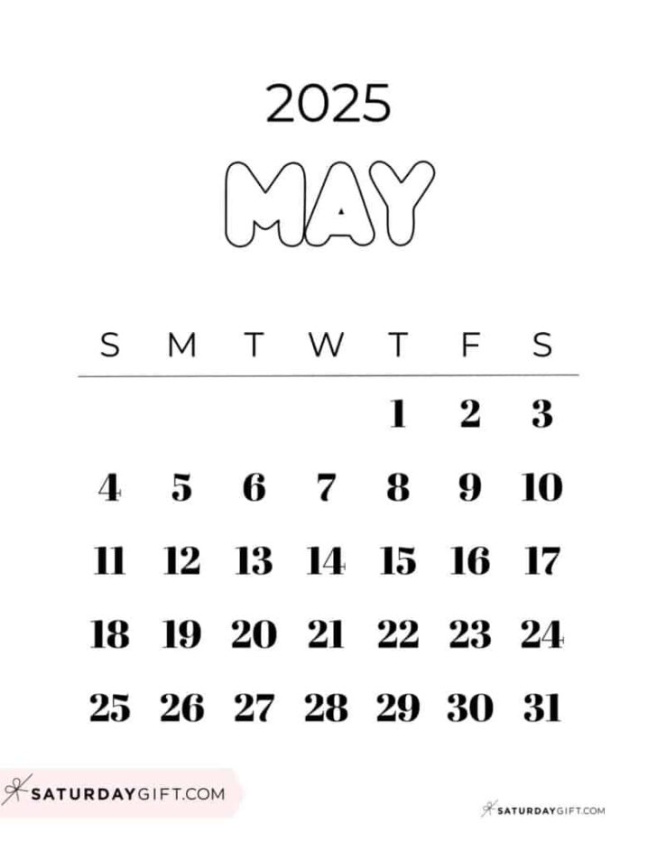 Cute May 2025 Calendar Printable | Calendars 2025