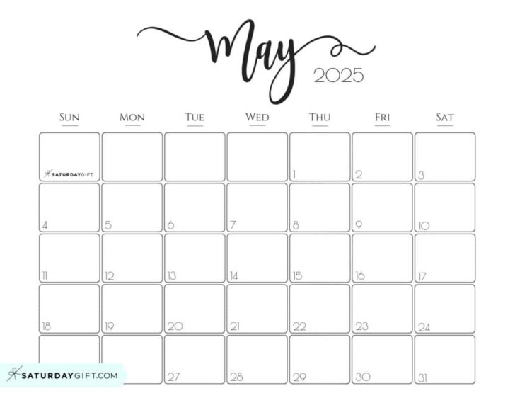 May 2025 Calendar Free Printable | Calendars 2025