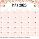 May 2025 Calendar (52 Free Pdf Printables) In 2025 May Calendar Printable  | CalendarCrazePrint.Com