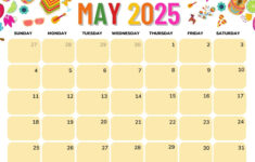 May 2025 Calendar (52 Free Pdf Printables) in Free May 2025 Calendar Printable | CalendarCrazePrint.Com