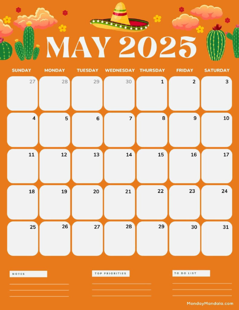 May 2025 Calendar (52 Free Pdf Printables) With May 2025 Calendar Printable Vertical  | CalendarCrazePrint.Com