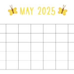 May 2025 Calendars   107 Free Printables | Printabulls For Printable May Calendar 2025  | CalendarCrazePrint.Com