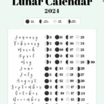 Moon Phase Calendar   Cute & Free Printable 2024 Lunar Calendar For Free Printable Moon Phase Calendar 2025  | CalendarCrazePrint.Com