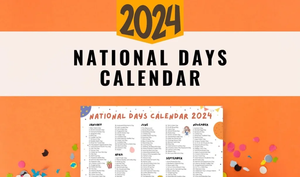 National Days Calendar 2024 2025 | Digital Hygge With  Calendars 2025 | CalendarCrazePrint.Com