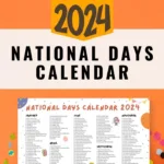 National Days Calendar 2024 2025 | Digital Hygge With  Calendars 2025 | CalendarCrazePrint.Com