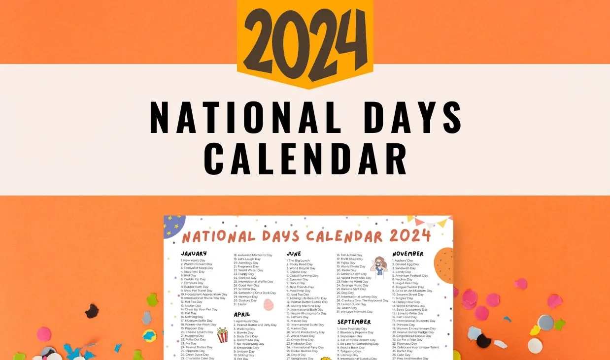 National Days Calendar 2024-2025 | Digital Hygge with Calendars 2025 | CalendarCrazePrint.Com