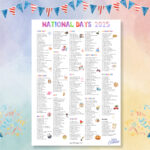 National Days Calendar Printable 2025 National Holidays Calendar Throughout Printable National Day Calendar 2025 | CalendarCrazePrint.Com