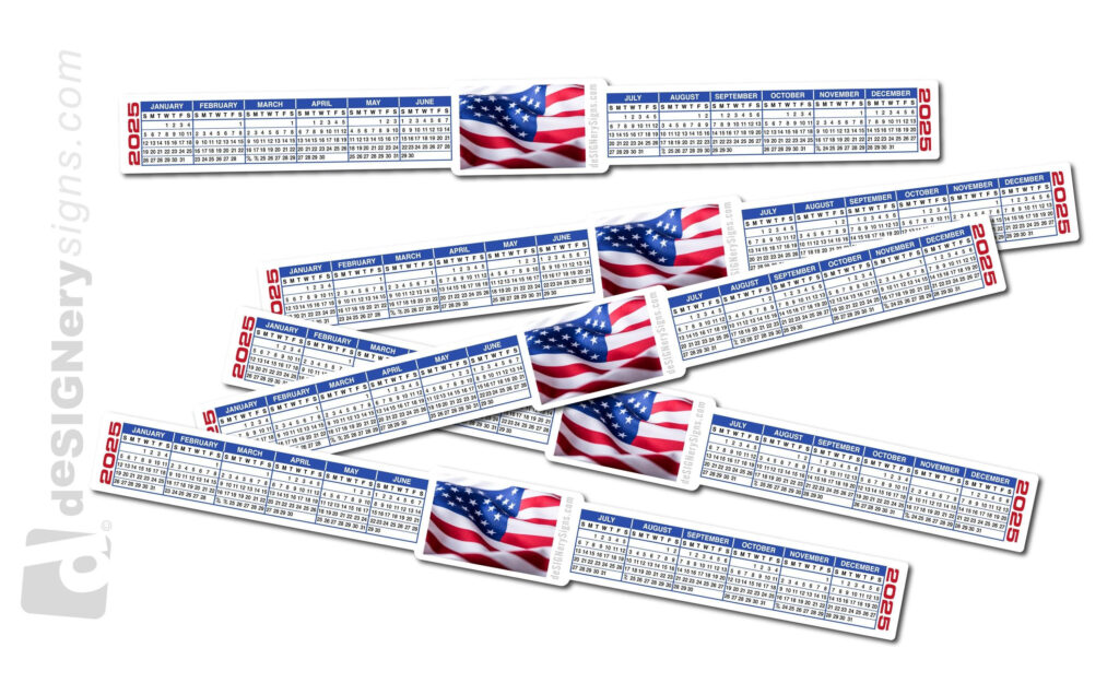 New 2025 U.s.a. Patriotic Vinyl Computer Calendar Strip Stickers | 13" X  1.50" | Patriotic Products Inside Free Printable Monitor Calendar Strips 2025  | CalendarCrazePrint.Com