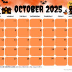 October 2025 Calendar (52 Free Pdf Printables) Intended For Free Printable October 2025 Calendar  | CalendarCrazePrint.Com