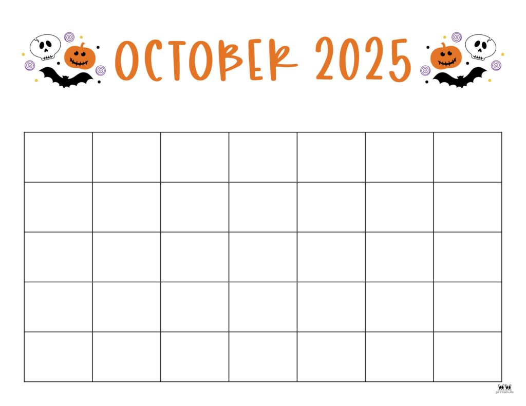 October 2025 Calendars - 107 Free Printables | Printabulls within Printable October 2025 Calendar | CalendarCrazePrint.Com