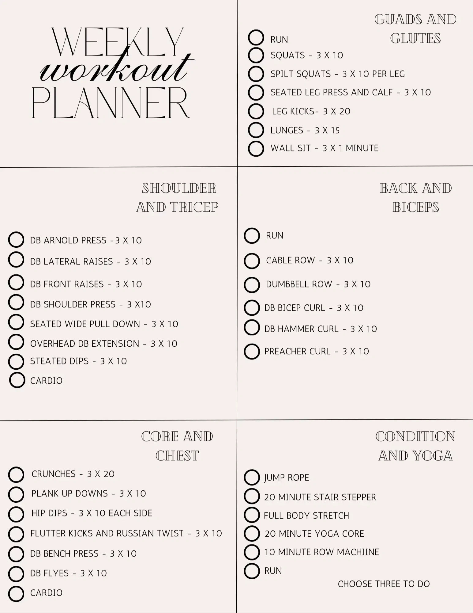 Peloton Workout Plan 2025 For Beginners with regard to 2025 Workout Calendar Printable | CalendarCrazePrint.Com