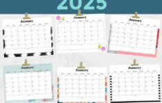 Printable Calendar 2025 And 2025. Free Printable 2025 Monthly in  Calendars 2025 | CalendarCrazePrint.Com