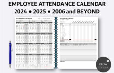 Printable Employee Attendance Calendar Custom Attendance within 2025 Employee Attendance Calendar Printable Free | CalendarCrazePrint.Com