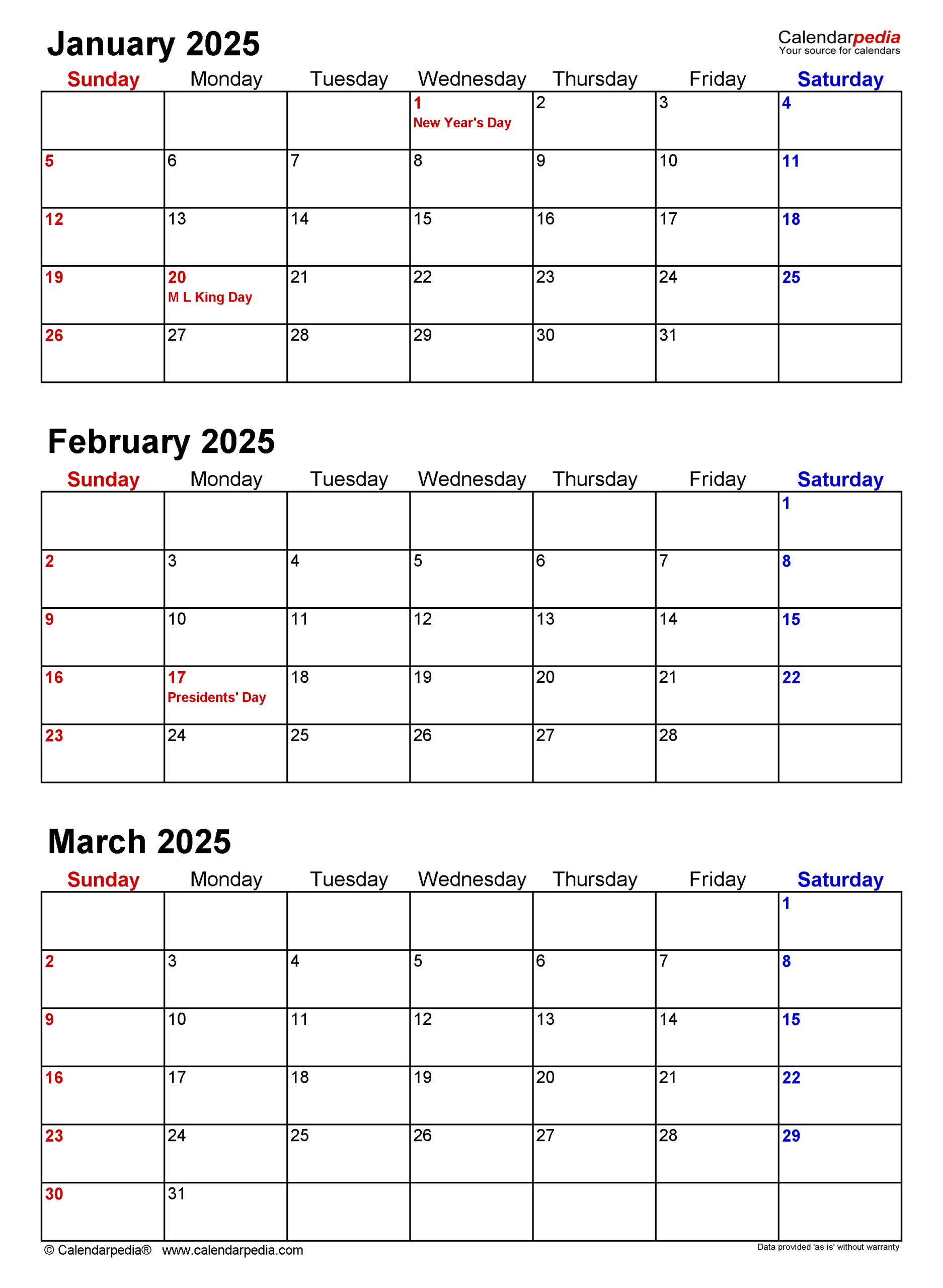 Quarterly Calendars 2025 - Free Printable Pdf Templates in Calendars 2025 | CalendarCrazePrint.Com