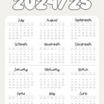 School Calendar Template   17 Cute Printable Academic Calendars For  Calendars 2025 | CalendarCrazePrint.Com