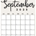 September 2025 Calendar   20 Cute & Free Printables | Saturdaygift Regarding September 2025 Calendar Printable Vertical | CalendarCrazePrint.Com