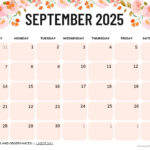 September 2025 Calendar (52 Free Pdf Printables) Throughout  Calendars 2025 | CalendarCrazePrint.Com