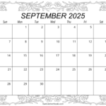 September 2025 Calendar (Free Printable) – Diy Projects, Patterns Throughout Free Printable September Calendar 2025  | CalendarCrazePrint.Com