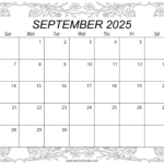 September 2025 Calendar (Free Printable) – Diy Projects, Patterns Throughout Printable Monthly Calendar September 2025  | CalendarCrazePrint.Com