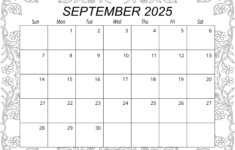 September 2025 Calendar (Free Printable) – Diy Projects, Patterns within  Calendars 2025 | CalendarCrazePrint.Com