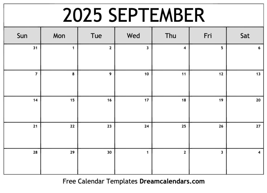 September 2025 Calendar   Free Printable With Holidays And Observances For September Detail Schedule Calendar 2025 Printable  | CalendarCrazePrint.Com