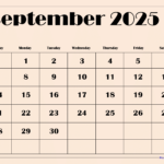 September 2025 Calendar Printable Pdf Template With Holidays In September 2025 Printable Calendar Free  | CalendarCrazePrint.Com