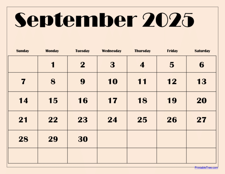 September 2025 Printable Calendar Free | Calendars 2025