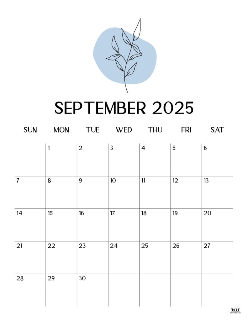 September 2025 Calendars - 107 Free Printables | Printabulls inside Calendars 2025 | CalendarCrazePrint.Com