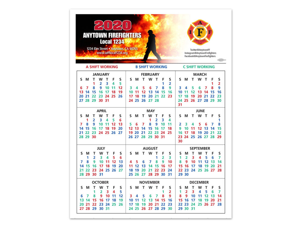 Shift Calendars — Firefighters Print & Design Intended For Printable Firefighter Shift Calendar 2025 | CalendarCrazePrint.Com