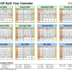 Split Year Calendars 2024/2025 (July To June)   Pdf Templates For September 2024 June 2025 Printable Calendar  | CalendarCrazePrint.Com