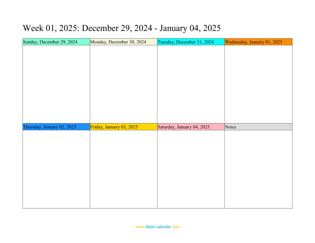 Weekly Calendar 2025 (Word, Excel, Pdf) In 2025 Weekly Calendar Printable | CalendarCrazePrint.Com