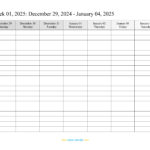 Weekly Calendar 2025 (Word, Excel, Pdf) Intended For 2025 Weekly Calendar Printable Free | CalendarCrazePrint.Com