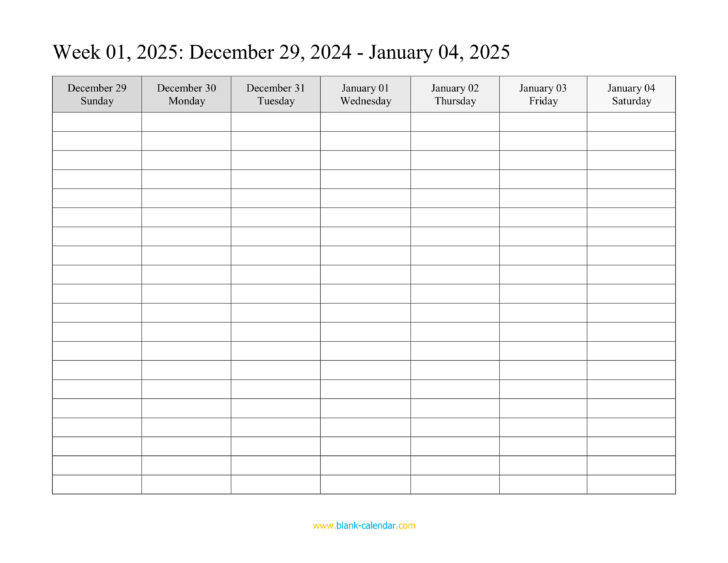 2025 Printable Weekly Calendar | Calendars 2025