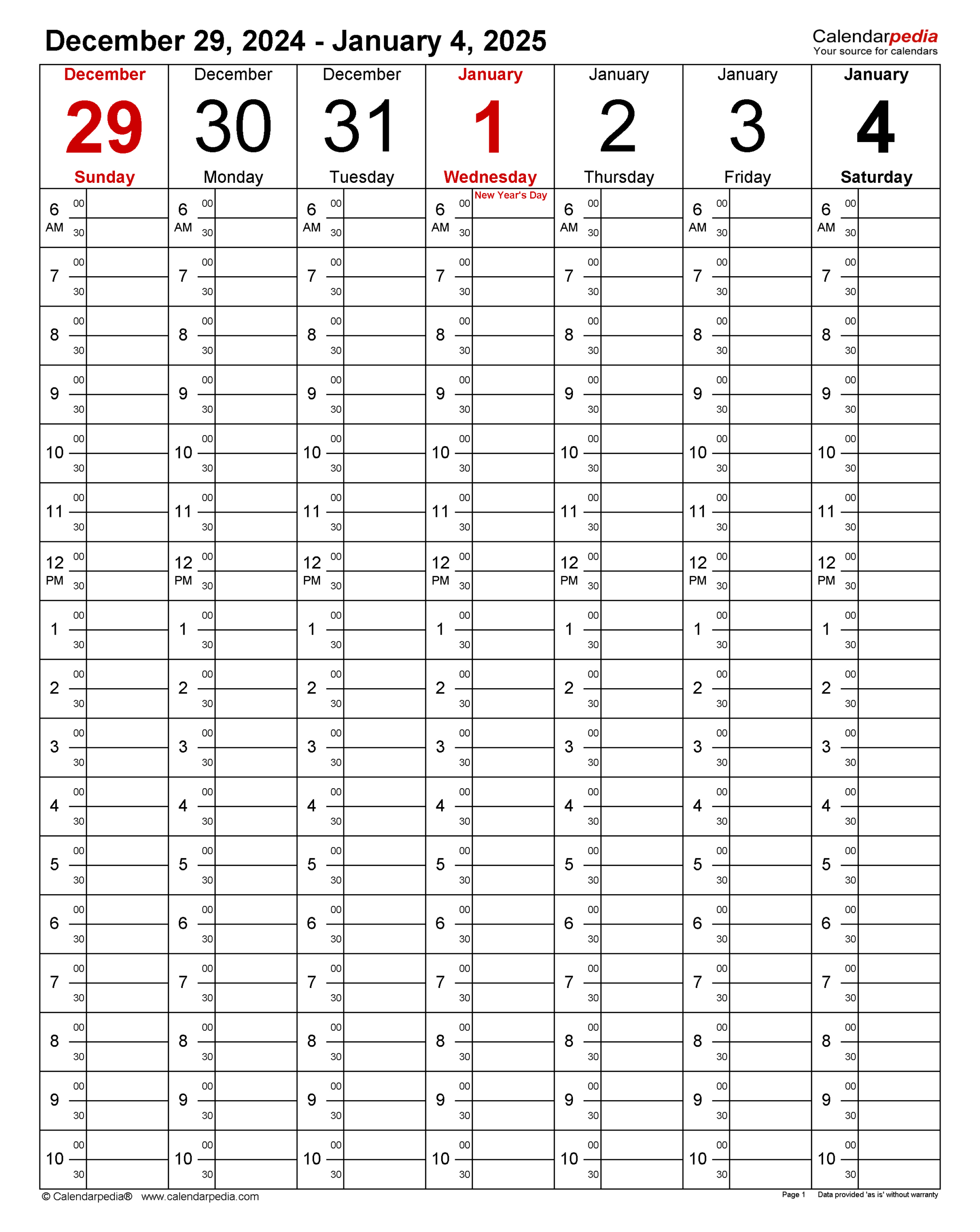 Weekly Calendars 2025 For Pdf - 12 Free Printable Templates throughout Time And Date Calendar 2025 Printable | CalendarCrazePrint.Com