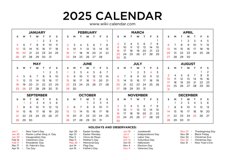 2025 Online Printable Calendar | Calendars 2025