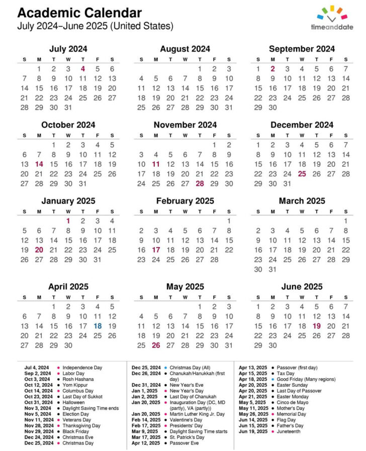 Glenelg Country School 2025 Calendar Printable | Calendars 2025