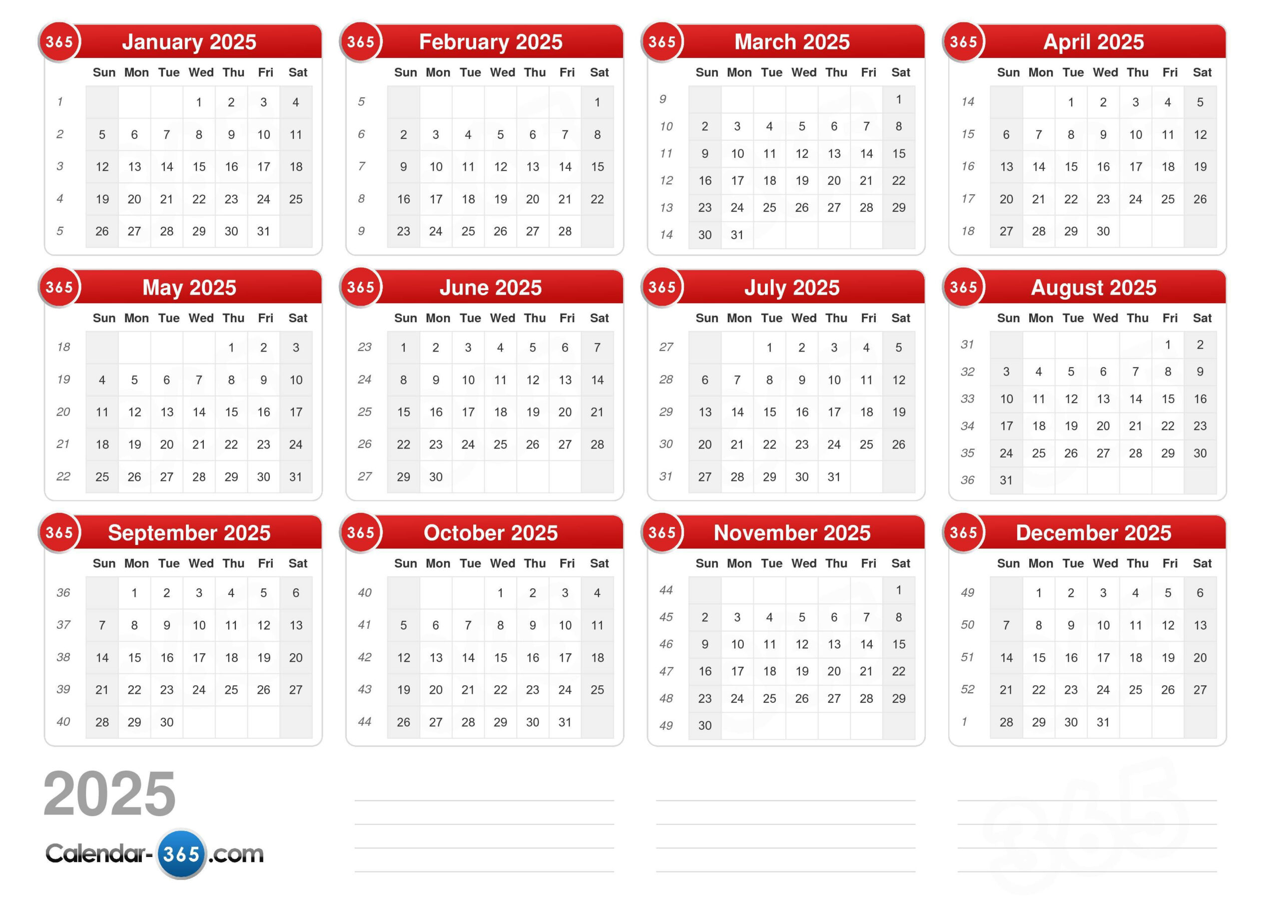 2025 Calendar inside 2025 Work Week Calendar Printable | CalendarCrazePrint.Com