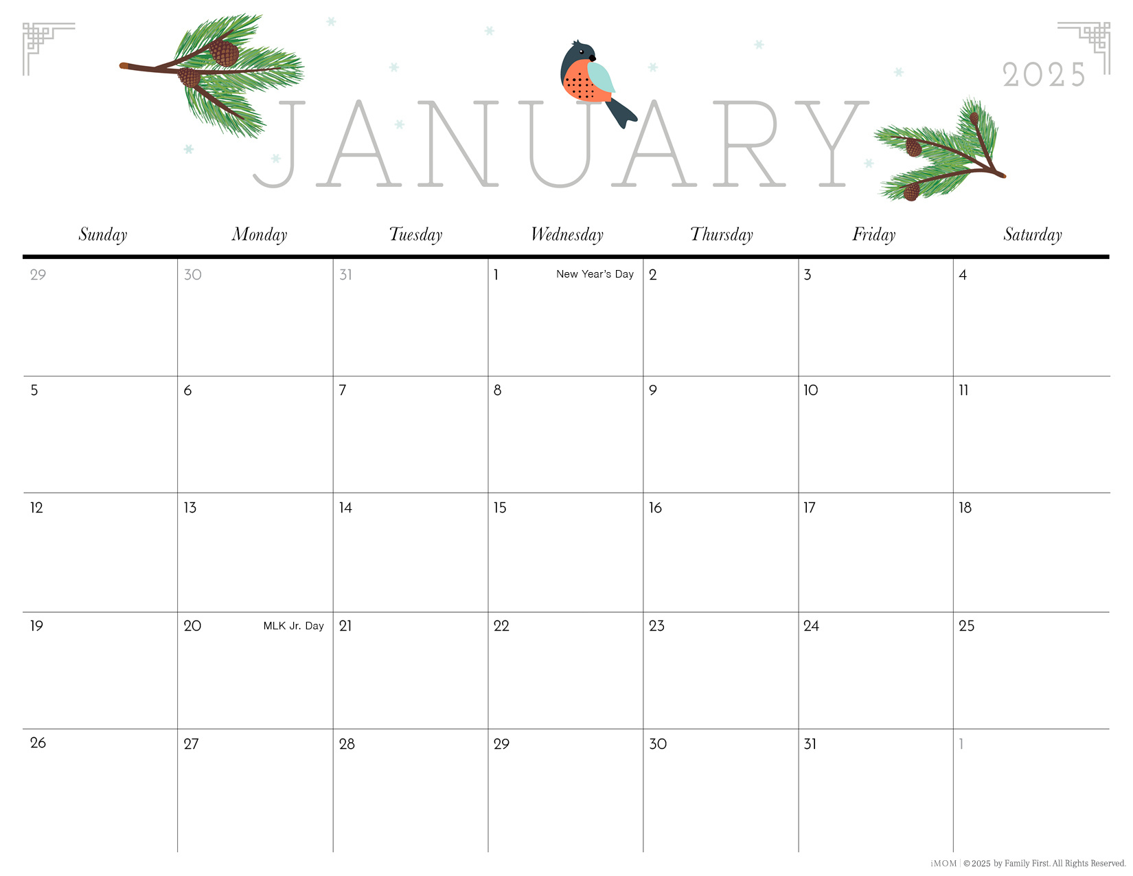 2025 Cute Printable Calendars For Moms - Imom inside Calendar 2025 Printable Cute | CalendarCrazePrint.Com