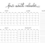 2025 Four Month Calendars   31 Free Printables | Printabulls For  Calendars 2025 | CalendarCrazePrint.Com