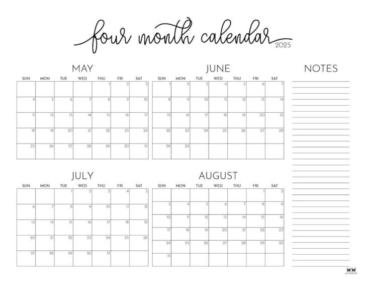 Printable Calendar August 2024-May 2025 | Calendars 2025