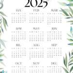 2025 Pdf Calendars – Free Printable Downloads | Entheosweb With 2025 Calendar Cover Printable | CalendarCrazePrint.Com